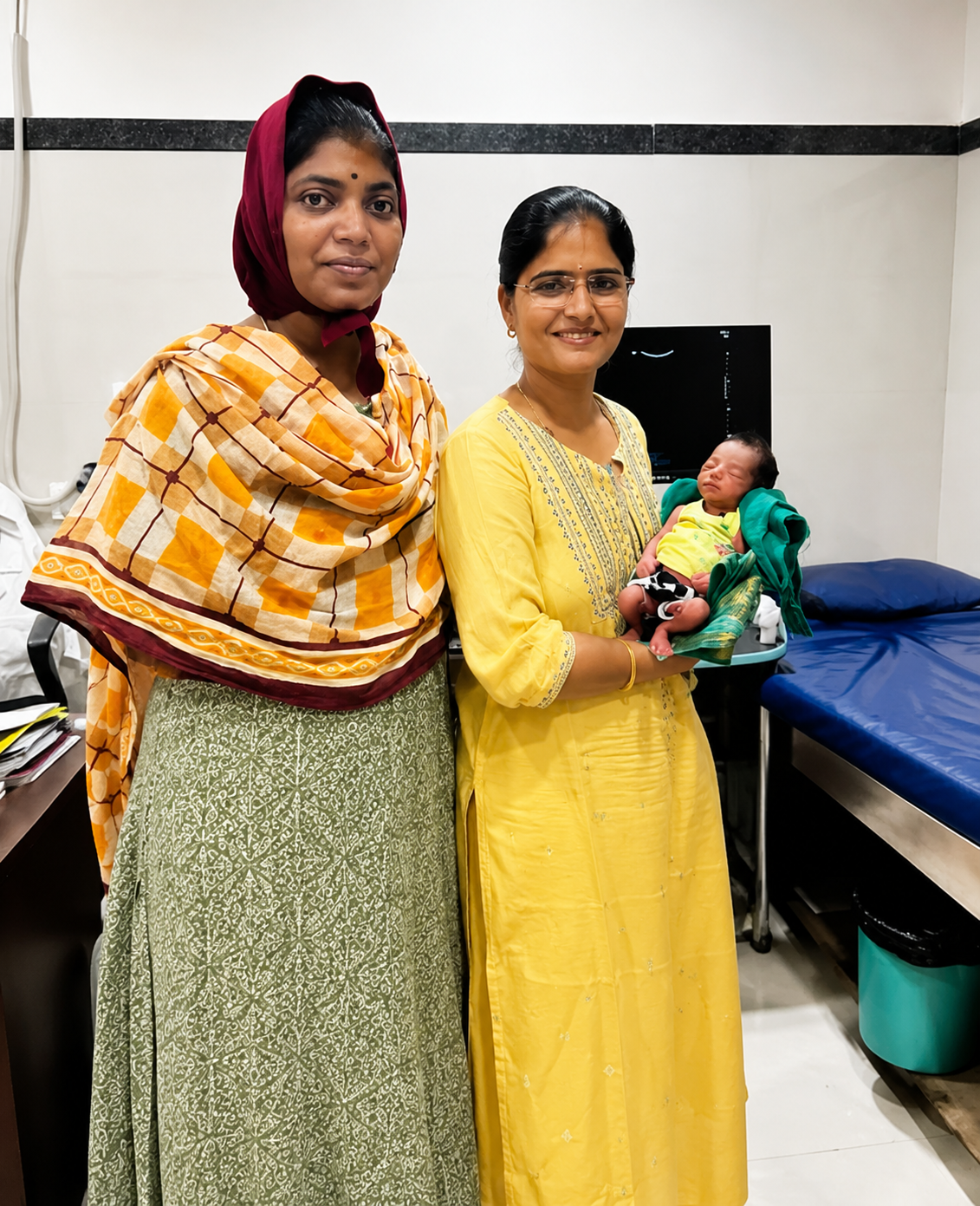 Desai Hospital maternity ward — mother and baby