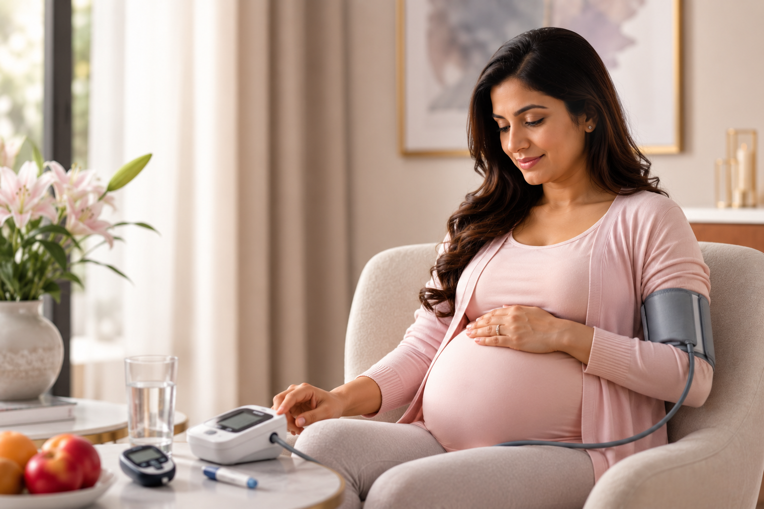 Gestational diabetes blood pressure monitoring pregnancy
